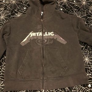 Metallica zip up black sweater